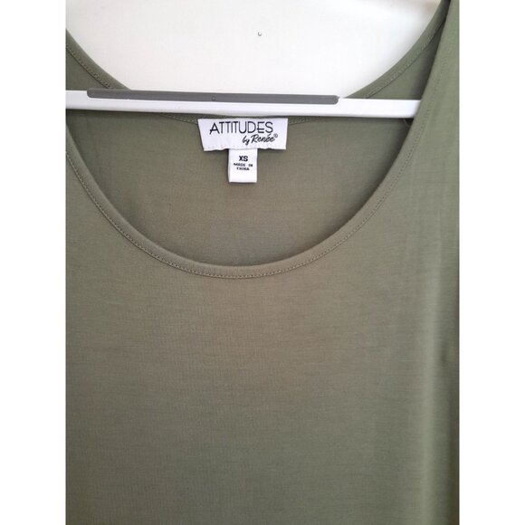 Womens Lace Whimsigoth Forest Fairy Sheer Size XS Asymmetrical Olive Top & Tank - Picture 5 of 6